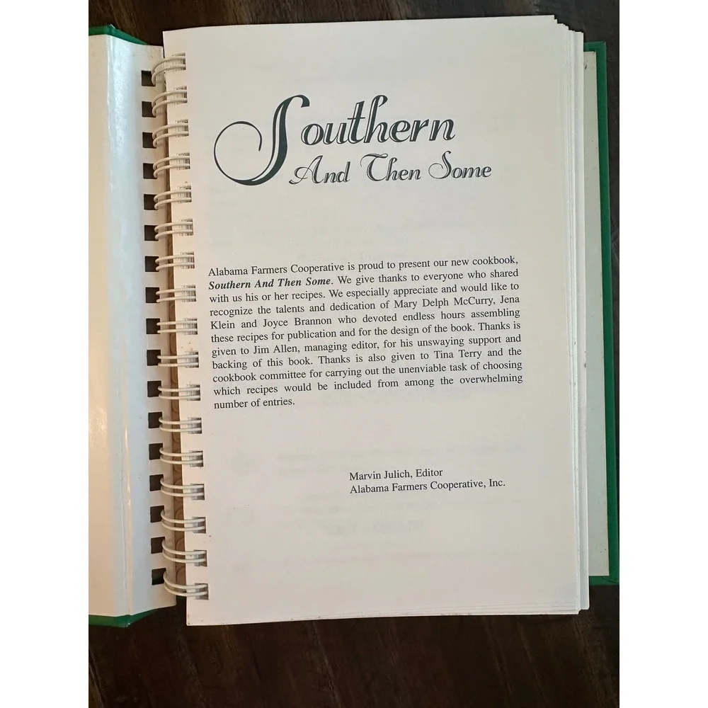 Southern And Then Some Cookbook Alabama Farmers Cooperative Spiral Hardcover